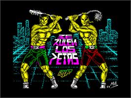 Title screen of Ke Rulen Los Petas on the Sinclair ZX Spectrum.